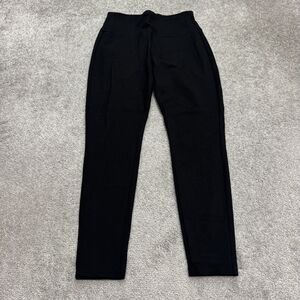 Three Dots Ponte Crop Ankle Leggings Women Medium Black High Rise Stretch 26x25